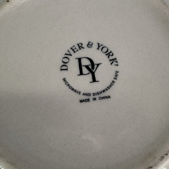 Dover & York DYO1 CIRCLES Rings Swirl Aqua Stoneware Cereal Soup Bowls Set of 2 - Picture 8 of 16